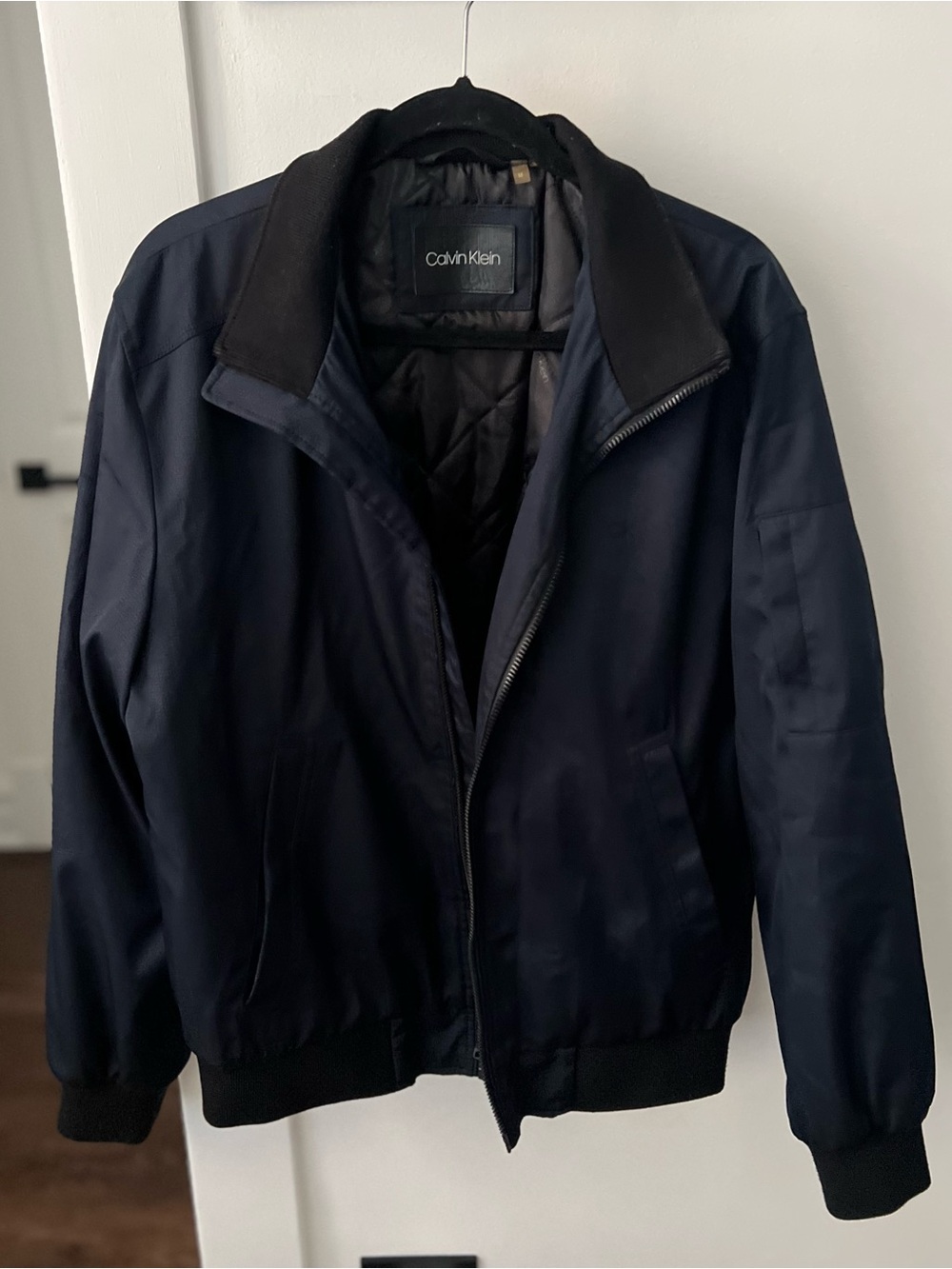Calvin Klein Men's Navy and Black Bomber Jacket